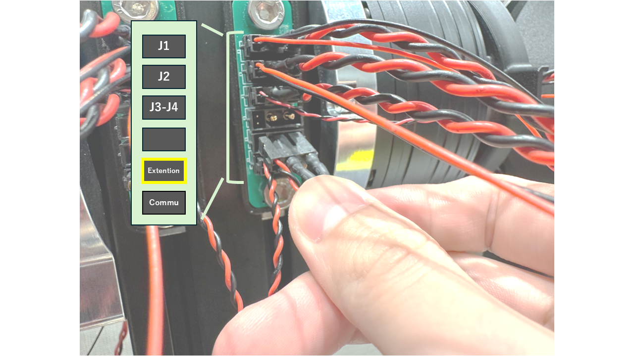 Extension cable connection